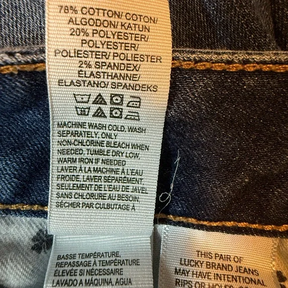 Lucky Brand Dark Blue Boot Cut Jeans low rise sz 0/26R 5pkt design, casual - Picture 9 of 16